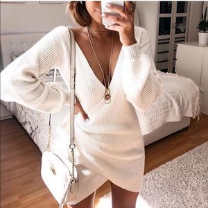 Tiger Mist, sweater wrap dress. Size Small